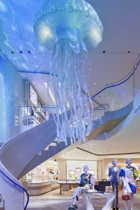 New Louis Vuitton Flagship Store in Ginza Looks Like Rippling Water