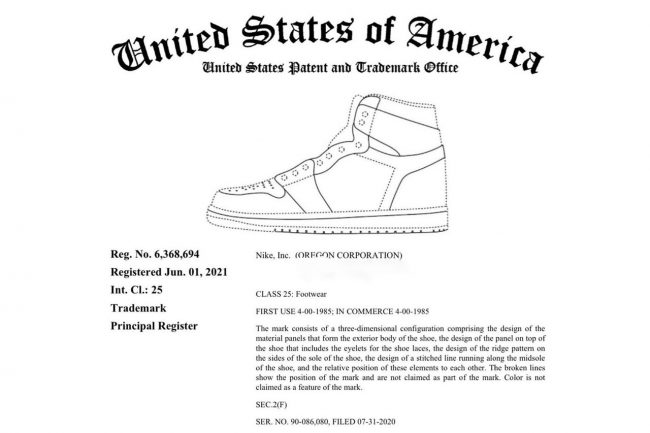 The Air Jordan 1 Receives Federal Trademark Protection