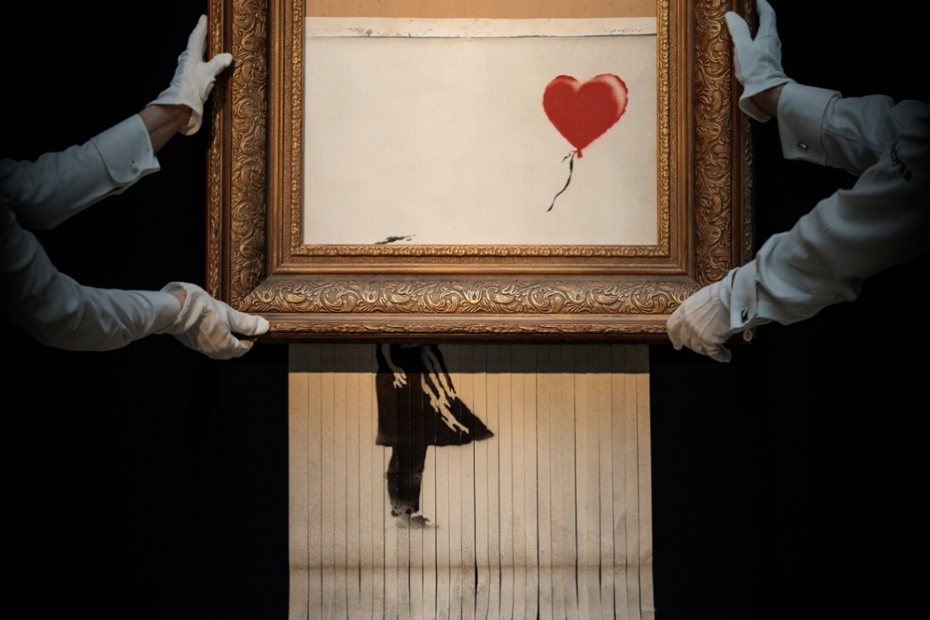 Banksy art: 'Love is in the Bin' Has Just Been Sold for Record $25.4 Million