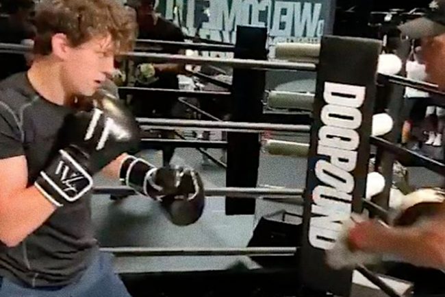 Tom Holland Shows Off Boxing Skills in New Spiderman Training Video