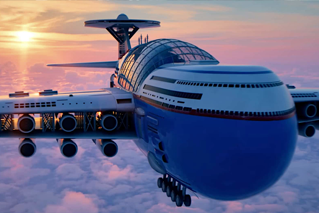 Would You Stay at This Massive Nuclear-Powered Flying Hotel?